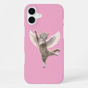 Coque iPhone 16 Plus Chat Ange Danseur avec des Ailes