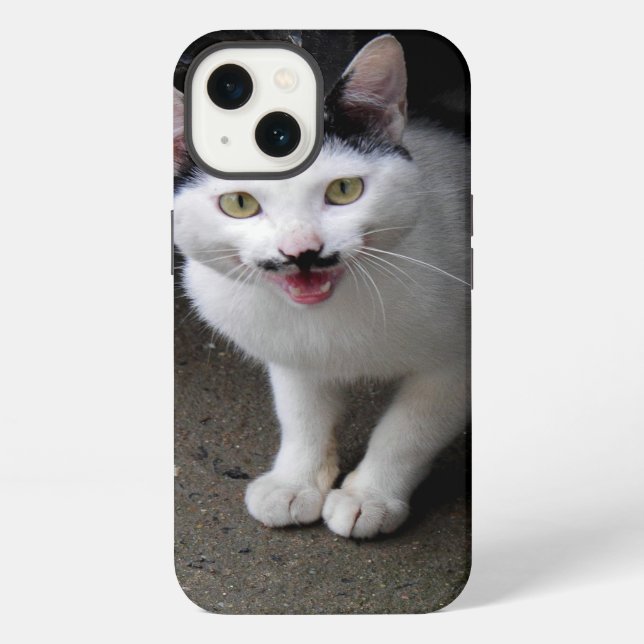 Coque iPhone Chat avec Moustache (Verso)