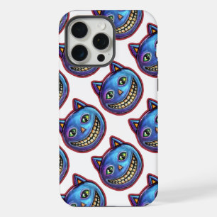 Coque iPhone 15 Pro Max Chat bleu souriant Vintage Halloweenies