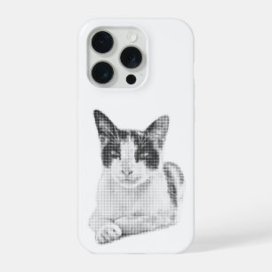 Coque iPhone 15 Pro Chat calico en demi-teinte