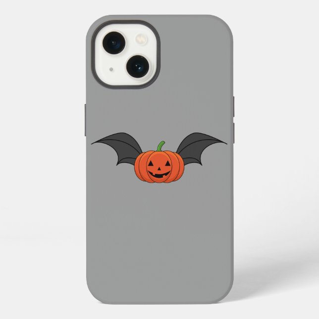 Coque iPhone Chat Citrouille d'Halloween (Verso)