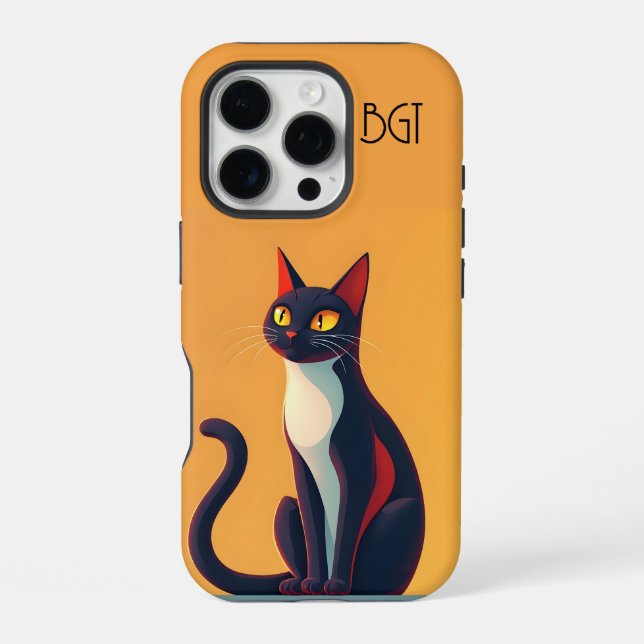 Coque iPhone Chat Curieux (Verso)