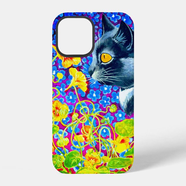 Coque iPhone Chat dans les fleurs (Verso)