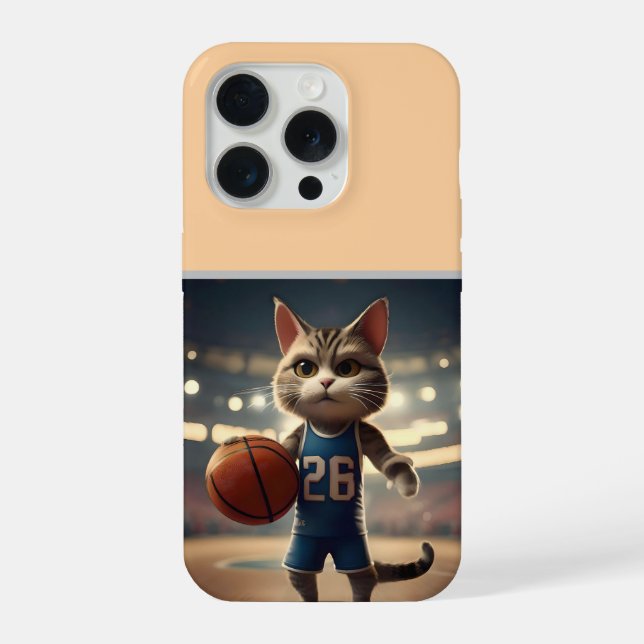 Coque iPhone Chat de basketball (Verso)
