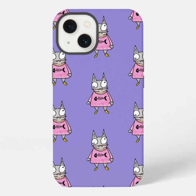 Coque iPhone Chat de dessin (Verso)
