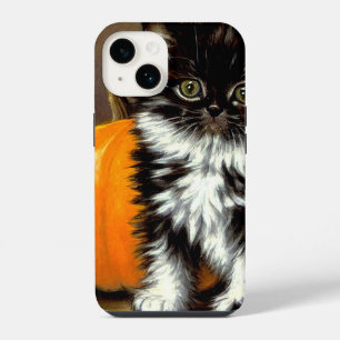 Coque Pour iPhone 14 Chat de Halloween noir et blanc vintage