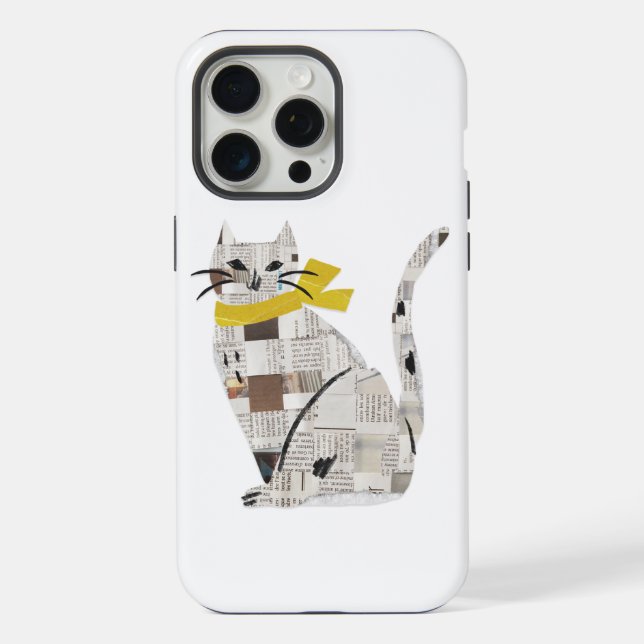 Coque iPhone chat de journal (Verso)