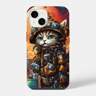 Coque Pour iPhone 14 Chat de Steampunk I