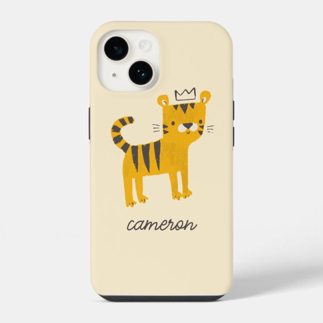 Coque iPhone Chat de tigre sauvage (Verso)