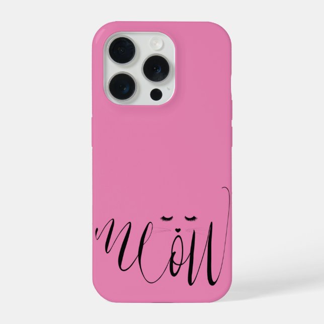 Coque iPhone Chat de viande rose (Verso)