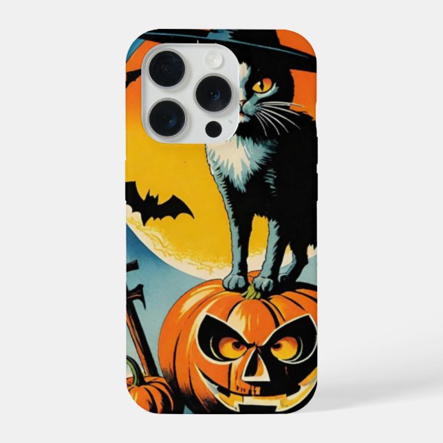 Coque iPhone chat d'Halloween  (Verso)