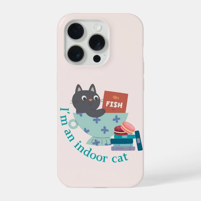 Coque iPhone Chat d'intérieur (Verso)