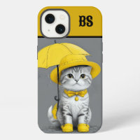Chat drôle en bottes de pluie – humour félin