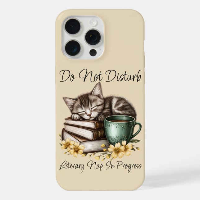 Coque iPhone Chat endormi Précieux Chat (Verso)