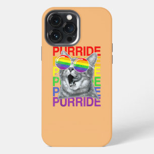Etui iPhone 13 Pro Max Chat Gay Pride Mois Drapeau Arc-en-ciel Lunettes L