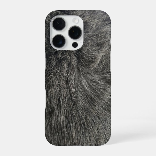 Coque iPhone chat gris (Verso)