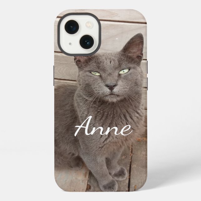 Coque iPhone Chat gris (Verso)