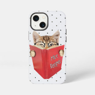 Etui iPhone 13 Mini Chat lisant un livre de recettes