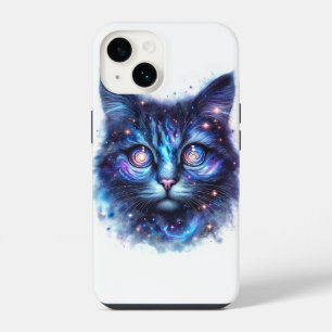 Coque Pour iPhone 14 Chat Majestueux de la Galaxie Cosmique - Fantastiq