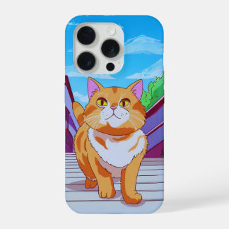 Coque iPhone 15 Pro Chat mignon dans une aventure