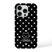 Chat minimaliste à pois