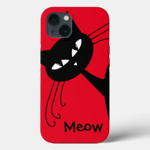Etui iPhone 13 Chat noir drôle original félin