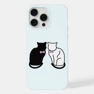 Coque iPhone 15 Pro Max Chat noir et blanc