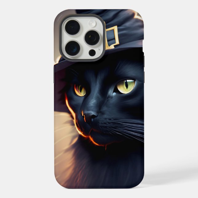 Coque iPhone Chat Noir Halloween (Verso)