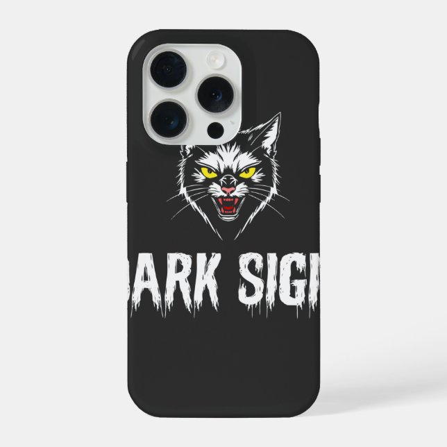 Coque iPhone Chat noir maléfique Dark Sigil Art gothique métal (Verso)