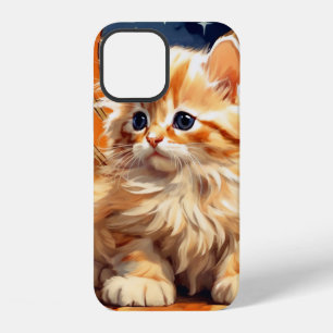 Coque iPhone 12 Chat orange Art nouveau d'Alphonse Mucha