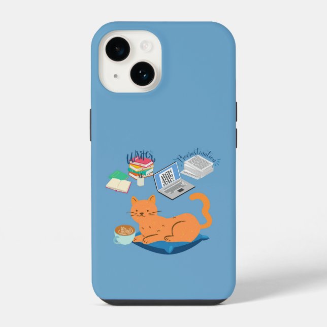 Coque iPhone  Chat orange paresseux (Verso)