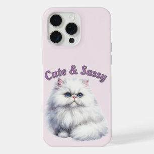 Coque iPhone 15 Pro Max Chat persan mignon et sassy