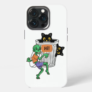 Etui iPhone 13 Pro Chat Peureux Halloween