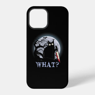 Coque iPhone 12 Pro Chat Quel Chat Noir Meurtrier Avec Couteau Hallowe