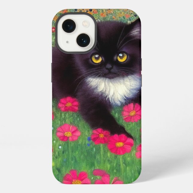 Coque iPhone Chat smoking Gustav Klimt (Verso)