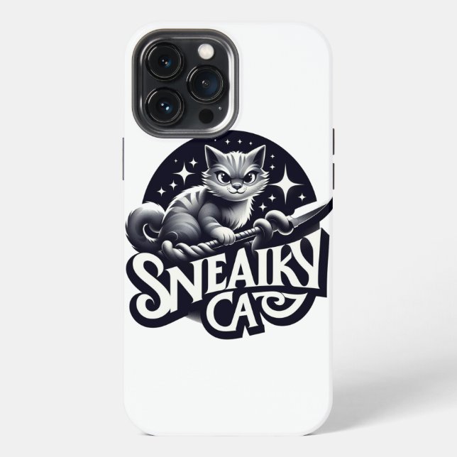 Coque iPhone chat sournois (Verso)