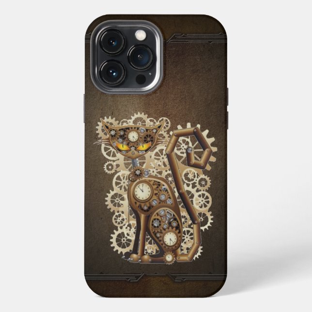 Coque iPhone Chat Steampunk (Verso)