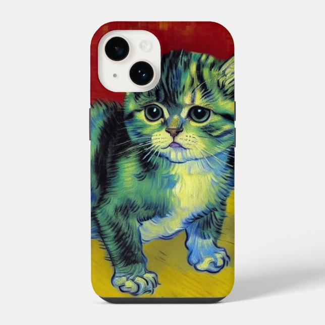 Coque iPhone Chat tigré de Van Gogh (Verso)