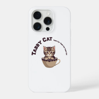 Coque iPhone 15 Pro Chat tigré en tasse à thé - Art mignon de chaton a