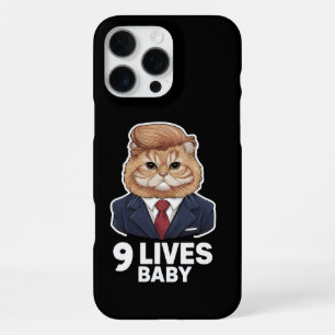 Coque iPhone 16 Pro Max Chat Trump 9 Vies Bébé