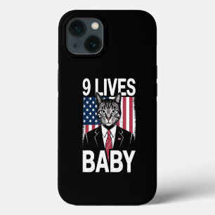 Etui iPhone 13 Chat Trump 9 Vies Bébé Drôle Chat Trump
