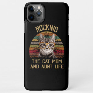 Coque iPhone 11Pro Max Chat  Vintage Rocking The Cat Mom And Tante Life