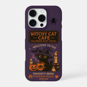 Coque iPhone 16 Pro Château de sorcière Halloween - Nuit magique