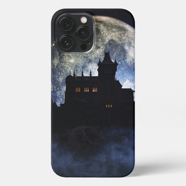 Coque iPhone Château d'Imaginaire la nuit (Verso)