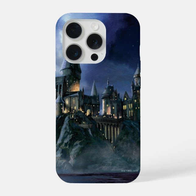 Coque iPhone Château Harry Potter | Hogwares à lune (Verso)