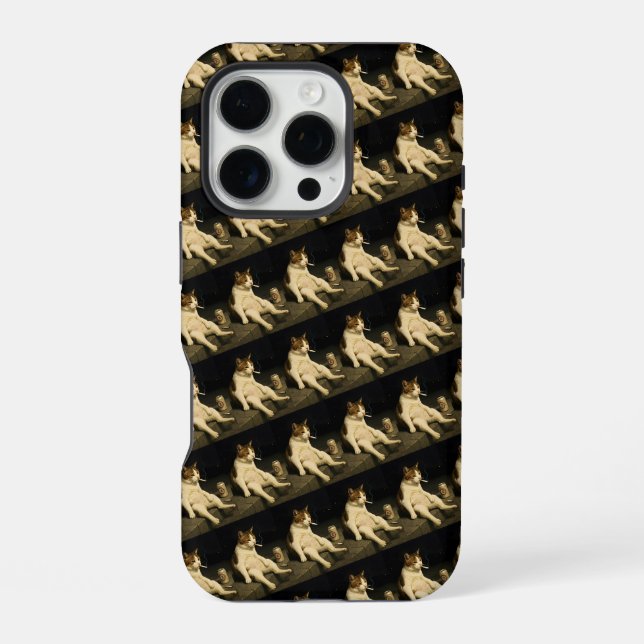 Coque iPhone Chaton Cigarette Drôle Chat Fumeur Mème Génération (Verso)