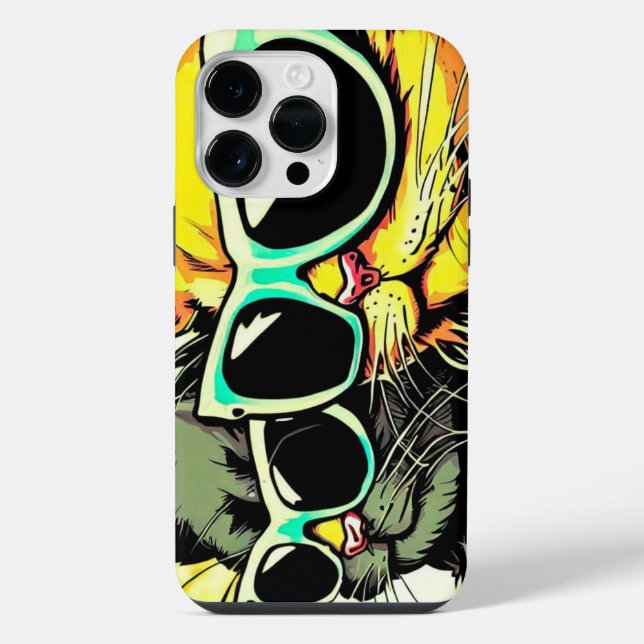 Coque iPhone Chats avec des lunettes (Verso)