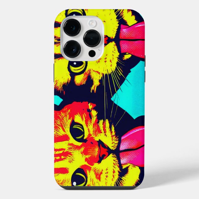 Coque iPhone Chats avec la langue sortie (Verso)