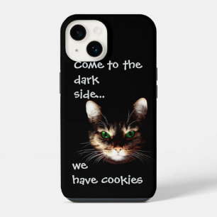 Coque Pour iPhone 14 Chats Badass - "Le côté obscur a des Cookies"