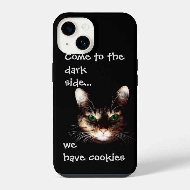 Coque iPhone Chats Badass - "Le côté obscur a des Cookies"  (Verso)